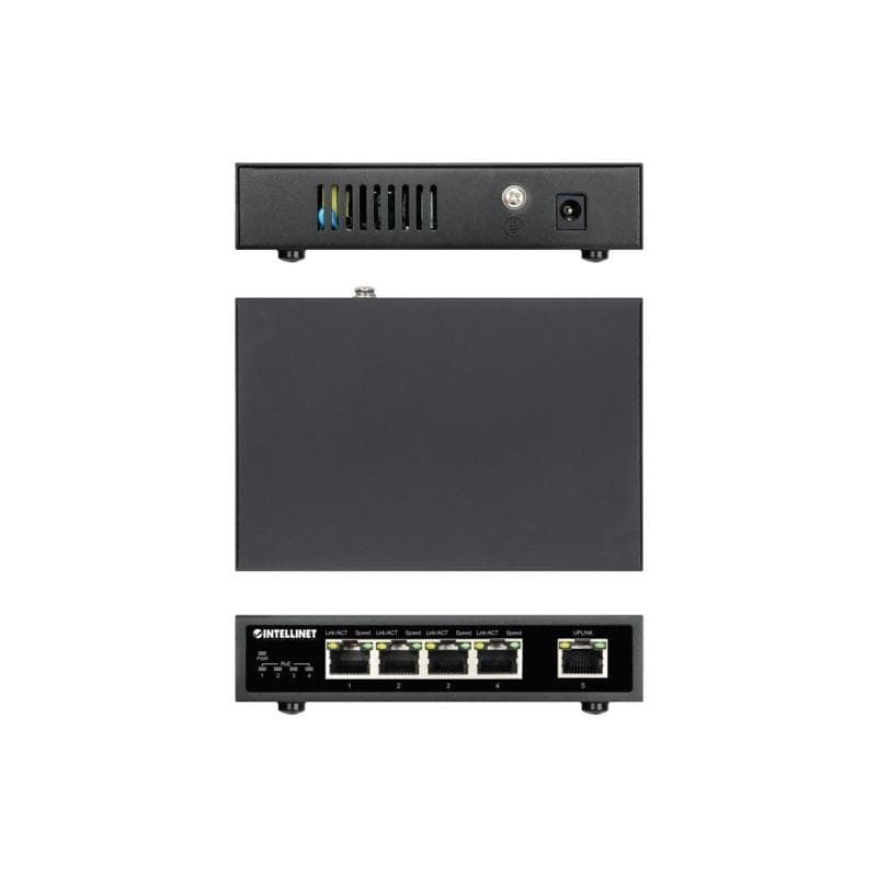 INTELLINET 5-Port Gigabit PoE+ Switch 62W