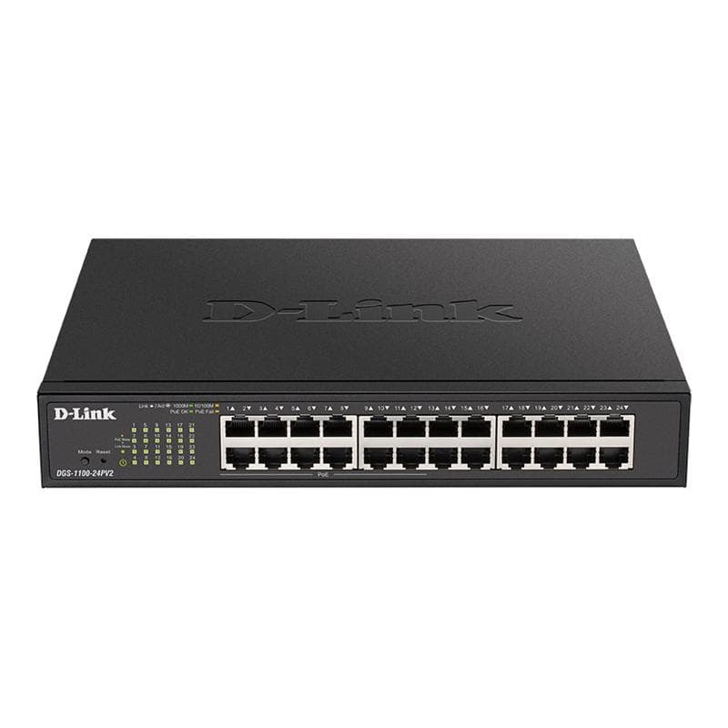 D-LINK 24-Port Layer2 PoE Gigabit Smart Switch24x 10/100/1000Mbit/s TP (RJ-45) Port davon 12 x PoE