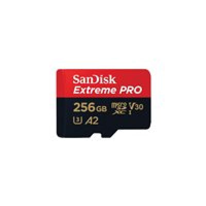 SANDISK Extreme Pro 256 GB microSDXC Speicherkarte (200 MB/s,A2,Class10,U3,V30)
