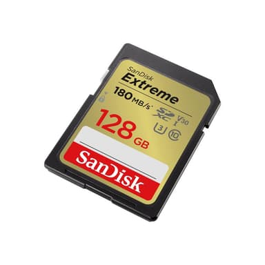 SANDISK Extreme 128GB SDXC Speicherkarte 2022 (bis zu 180MB/s, Cl10, U3, V30)