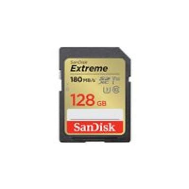 SANDISK Extreme 128GB SDXC Speicherkarte 2022 (bis zu 180MB/s, Cl10, U3, V30)