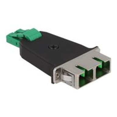 DELOCK LWL Hybrid Kupplung LC Duplex Stecker zu SC Duplex Buchse grün
