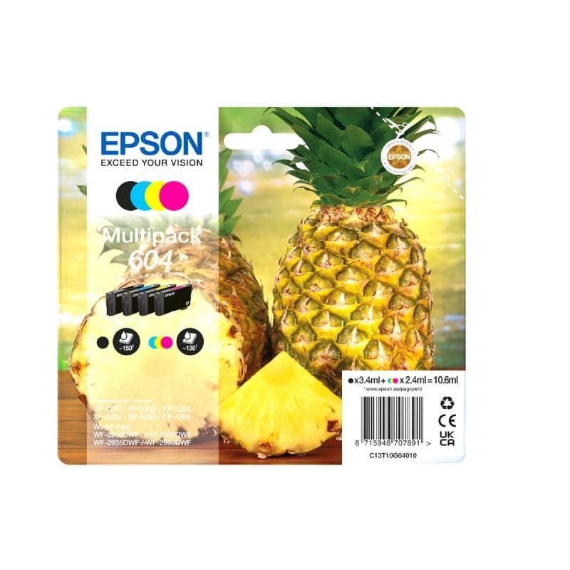EPSON 604 Multipack - 4er-Pack - Schwarz, Gelb, Cyan, Magenta