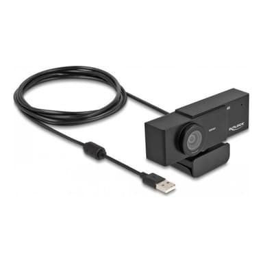 DELOCK USB UHD Webcam mit Mikrofon 4K 30 Hz 110° Blickwinkel und Stativ