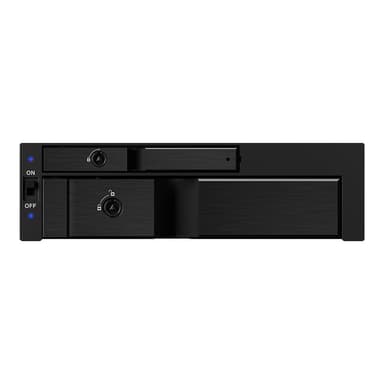 RAIDSONIC We-Ra. IcyBox 1x2,5″+1x3,5″ SATA/SAS=>2xSATA Host 5,25″