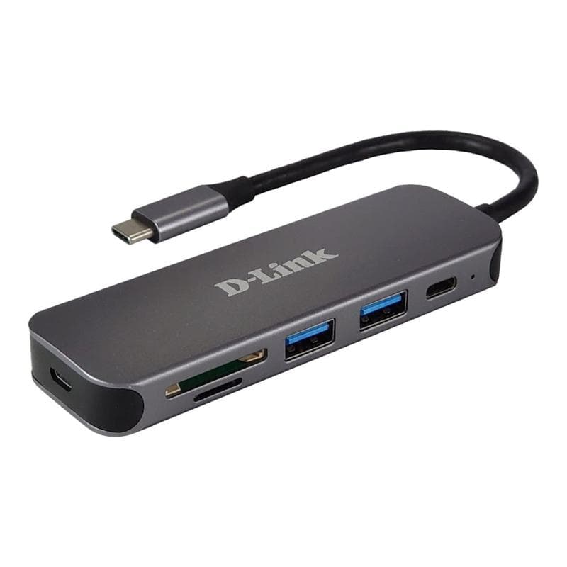 D-LINK 5-in-1 USB-C Hub mit Card Reader