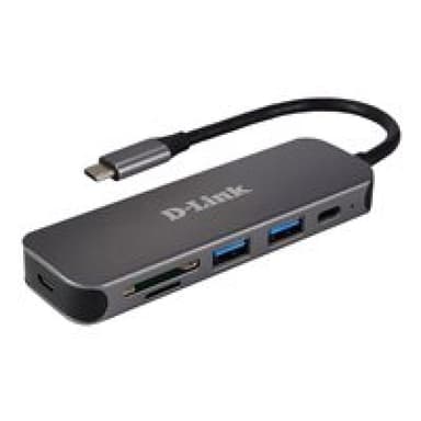 D-LINK 5-in-1 USB-C Hub mit Card Reader