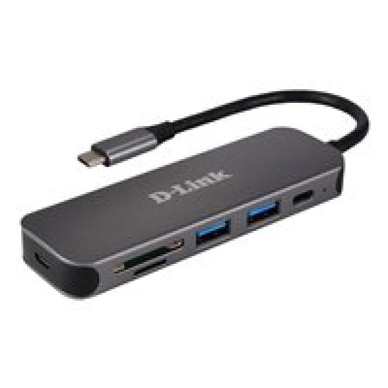 D-LINK 5-in-1 USB-C Hub mit Card Reader