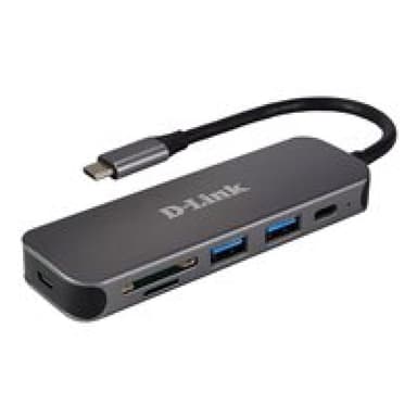 D-LINK 5-in-1 USB-C Hub mit Card Reader