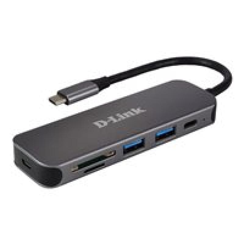 D-LINK 5-in-1 USB-C Hub mit Card Reader