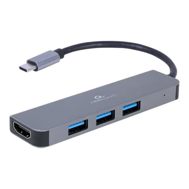 GEMBIRD 3-Port USB Typ-C 2-in-1 Kombi Adapter (Hub+HDMI)