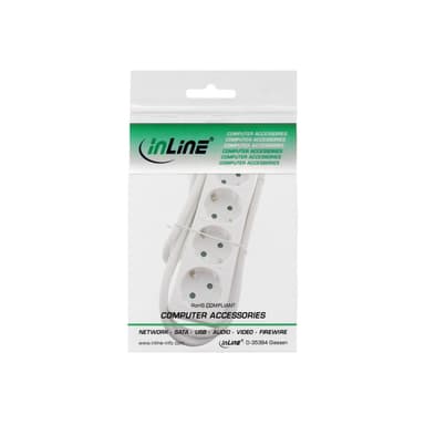 INLINE - Steckdosenleiste - Wechselstrom 230 V - 3500 Watt - Ausgangsanschlüsse: 4