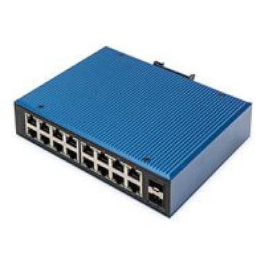 DIGITUS Industrial 16+2 Port Gigabit Ethernet Switch Unmanaged 4 RJ45 Ports 10/100/1000mbits