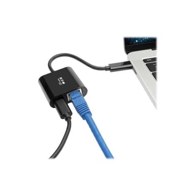 EATON TRIPPLITE USB-C to Gigabit Network Adapter with USB-C PD Charging - Thunderbolt 3 Black