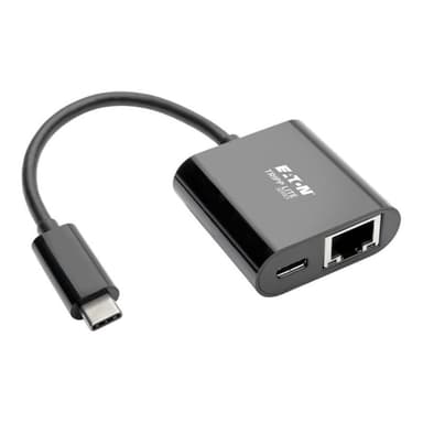 EATON TRIPPLITE USB-C to Gigabit Network Adapter with USB-C PD Charging - Thunderbolt 3 Black