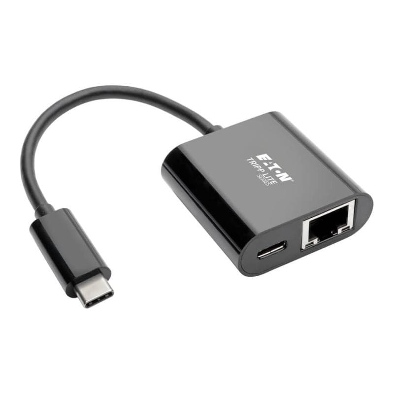 EATON TRIPPLITE USB-C to Gigabit Network Adapter with USB-C PD Charging - Thunderbolt 3 Black