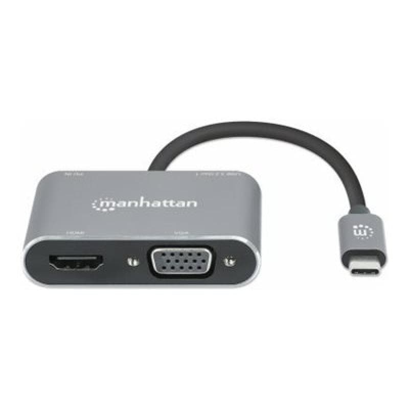 MANHATTAN USB-C auf HDMI & VGA 4in1 Konverter Power Delivery