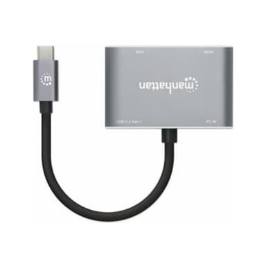 MANHATTAN USB-C auf HDMI & VGA 4in1 Konverter Power Delivery