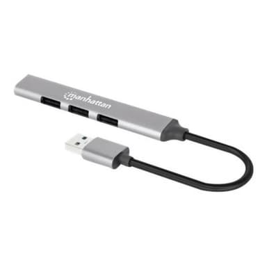 MANHATTAN 4Port USB-A Hub 3x480Mbit/s 1xGbit/s USB-A Stecker