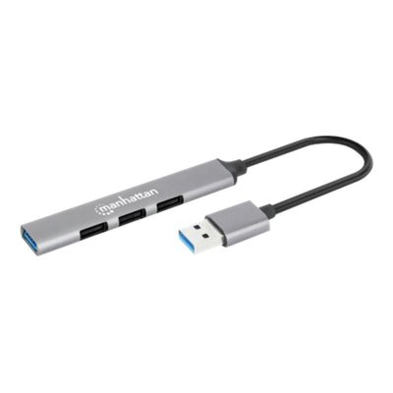 MANHATTAN 4Port USB-A Hub 3x480Mbit/s 1xGbit/s USB-A Stecker