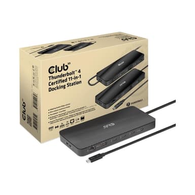 CLUB3D Thunderbolt4 11-in-1 HUB > 3xThunderbolt/3xUSB St/Bu retail
