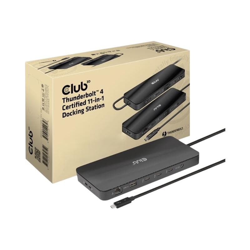 CLUB3D Thunderbolt4 11-in-1 HUB > 3xThunderbolt/3xUSB St/Bu retail