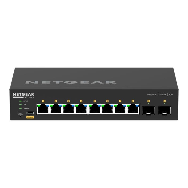 NETGEAR 10PT M4250-8G2XF-POE+ Managed Switch