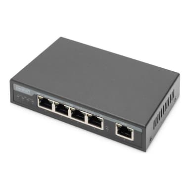 DIGITUS Gigabit PoE Indoor Extender 4-port 85W 100m extension cascadable self powered