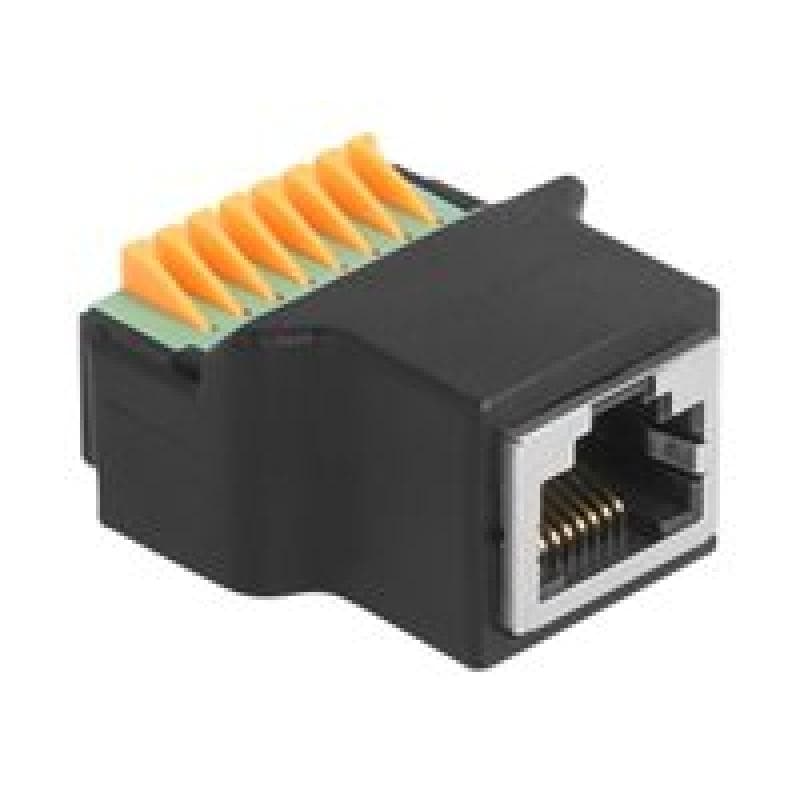 DELOCK RJ45 Buchse zu Terminalblock mit Drucktaster Adapter
