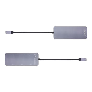 INLINE USB 3.2 Gen.2 Hub, 4x USB-C + 3x USB-A, PD 100W, aluminium, grey