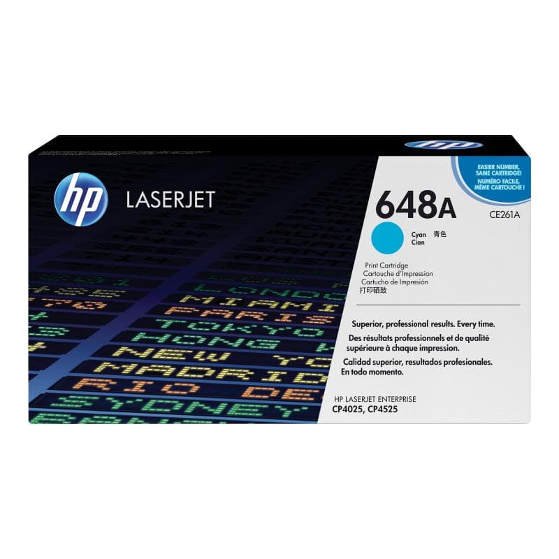 HP 648A Cyan LaserJet Tonerpatrone (CE261A)
