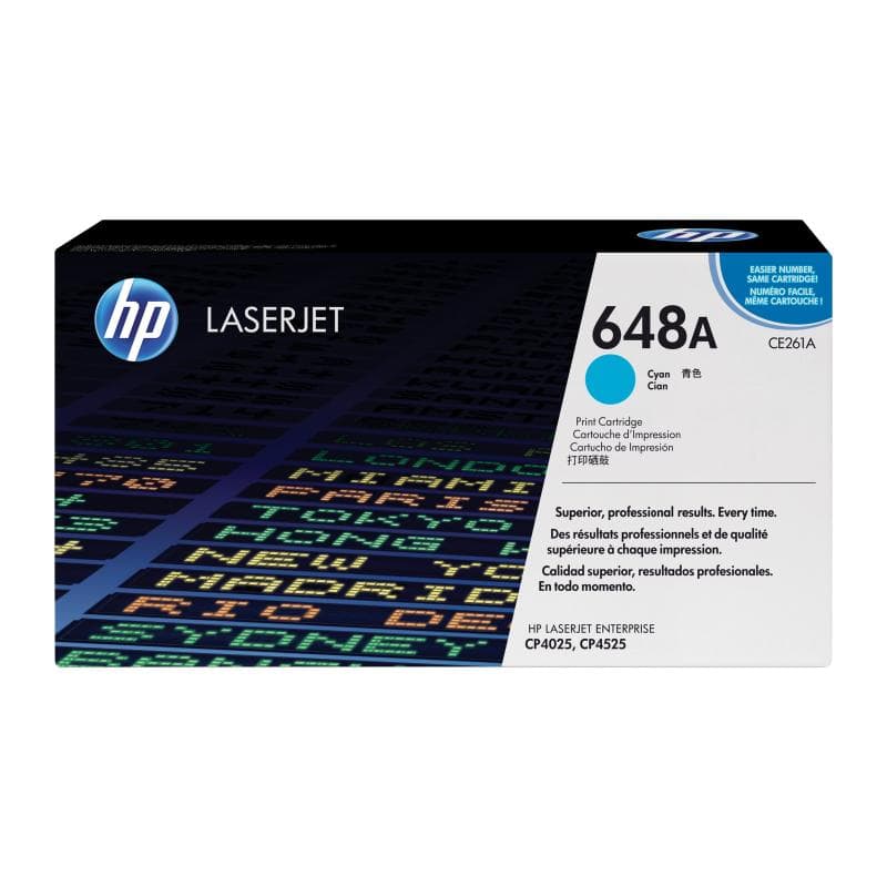 HP 648A Cyan LaserJet Tonerpatrone (CE261A)
