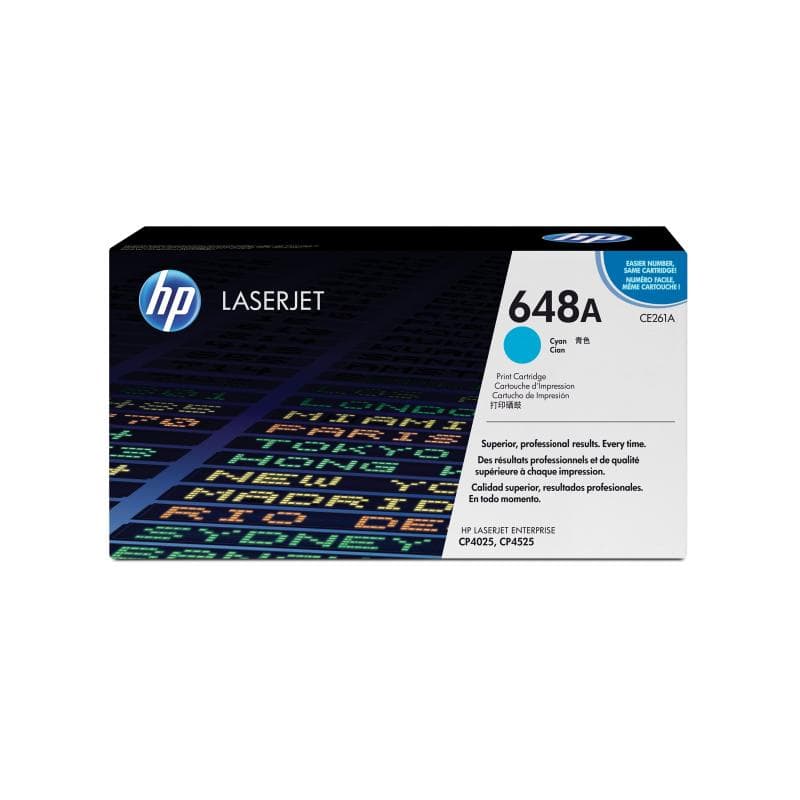 HP 648A Cyan LaserJet Tonerpatrone (CE261A)
