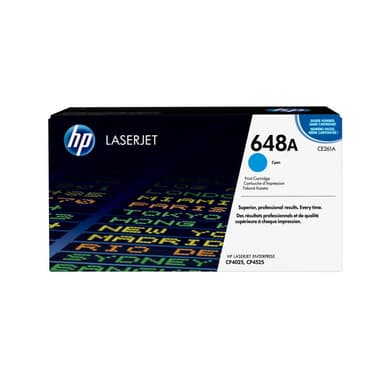 HP 648A Cyan LaserJet Tonerpatrone (CE261A)