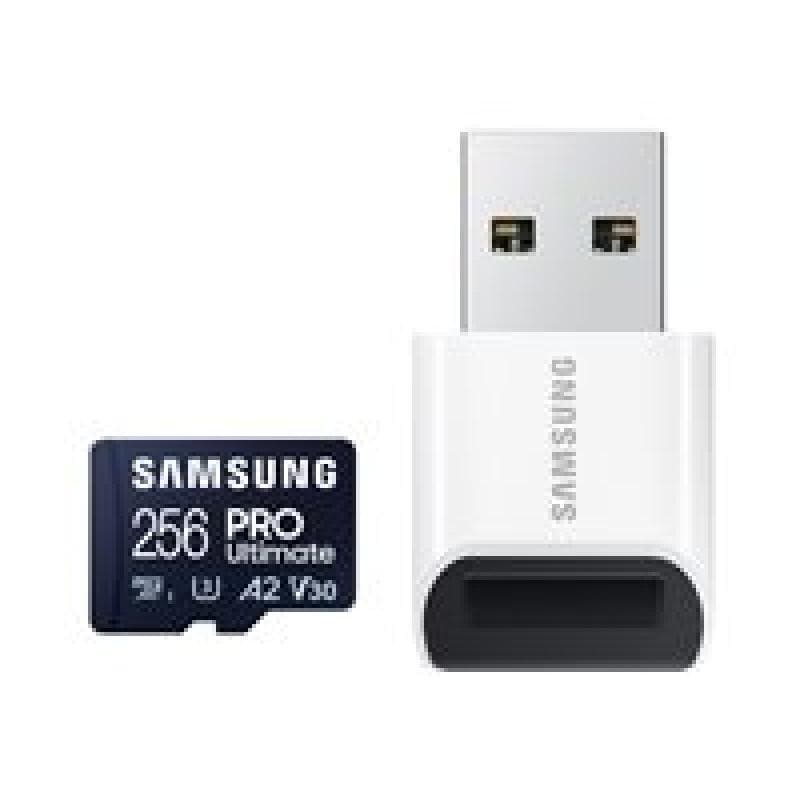 SAMSUNG PRO Ultimate 256 GB microSD-Speicherkarte mit USB-Kartenleser