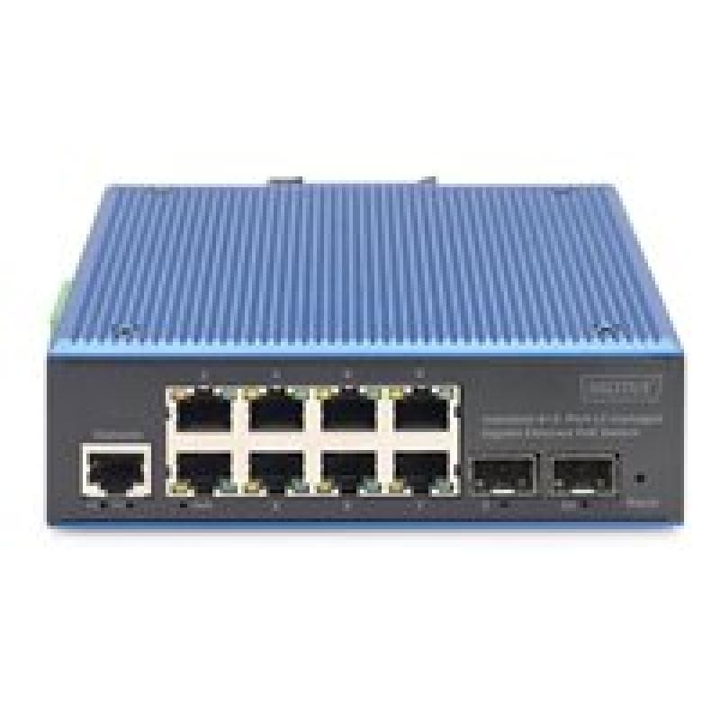 DIGITUS Switch 8+2-Port L2 managed Gigabit Ethernet PoE