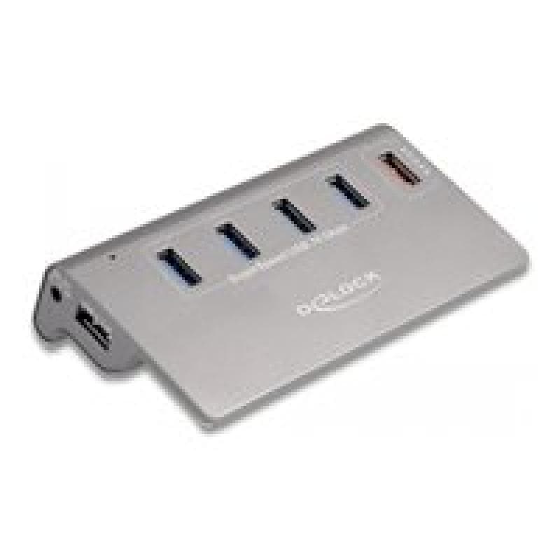 DELOCK USB 10 Gbps Hubmit 4USB Typ-A Ports+1 Schnellladeport
