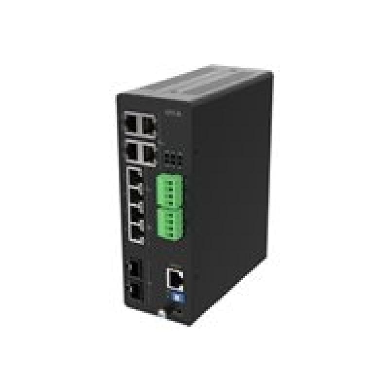 AXIS D8208-R - Switch - industriell - managed - 8 x 10 Gigabit Ethernet - Desktop - PoE++ (480 W)
