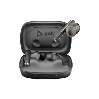 HP Poly Voyager Free 60 UC Black Earbuds +BT700 USB-C Adapter +Basic Charge Case