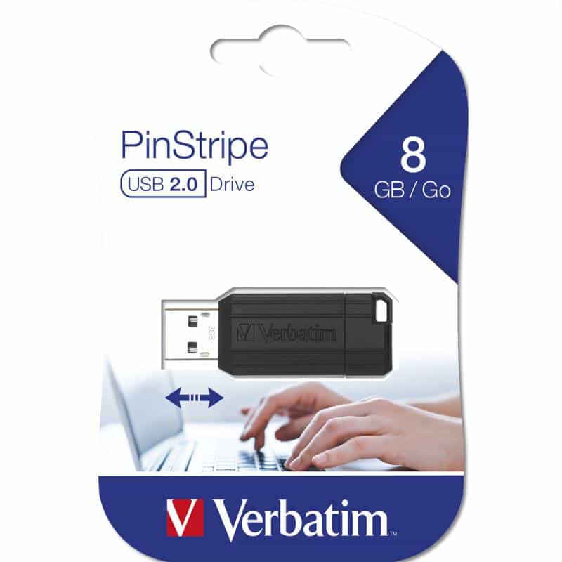 USB-Disk Verbatim 8GB 2.0 Pin Stripe black USB-Disk Verbatim 8GB 2.0 Pin Stripe black