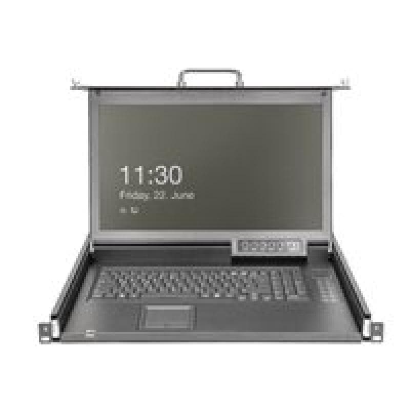 DIGITUS Modulare Konsole 17″HD TFT, 1-port VGA KVM Deutsch