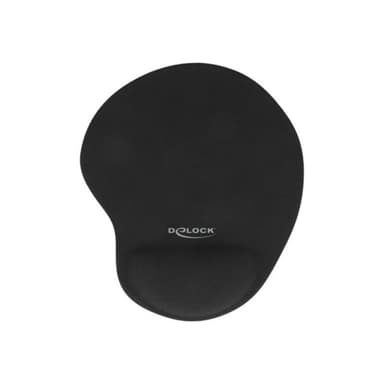 DELOCK Ergonomisches Mauspad mit Gel Handballenauflage schw.