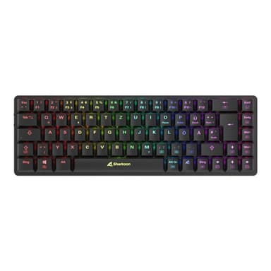 SHARKOON PureWriter W65 schwarz, DE-Layout, Kailh Choc V2 Low Profile Red