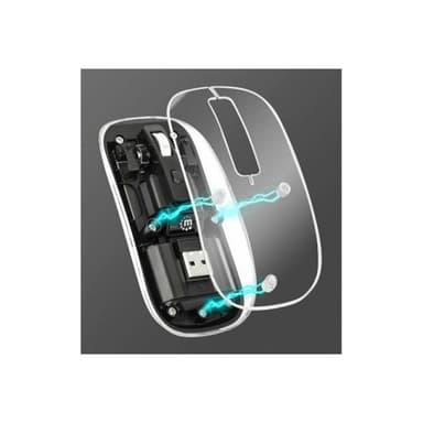 MANHATTAN Funkmaus USB-A 4Tasten RGB LED schwarz transparent