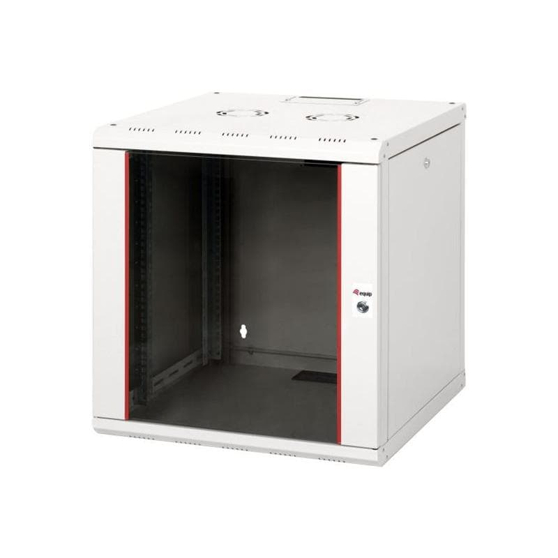 EQUIP Serverschrank 19″ 12U 600x600mm Glastür grau