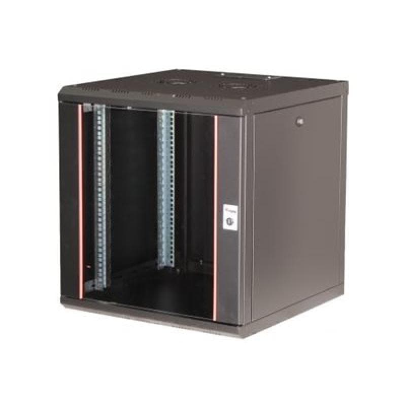 EQUIP Serverschrank 19″ 12U 600x600mm Glastür schwarz
