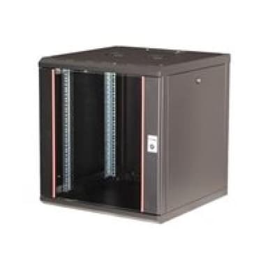 EQUIP Serverschrank 19″ 12U 600x600mm Glastür schwarz