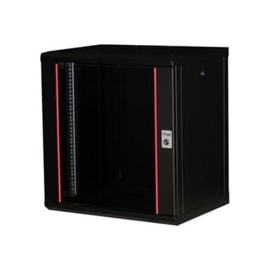 EQUIP Serverschrank 19″ 12U 600x450mm Glastür schwarz