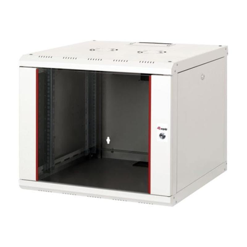 EQUIP Serverschrank 19″ 09U 600x600mm Glastür grau