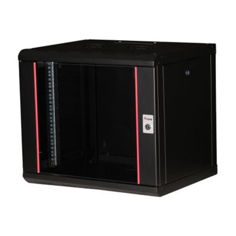 EQUIP Serverschrank 19″ 09U 600x450mm Glastür schwarz